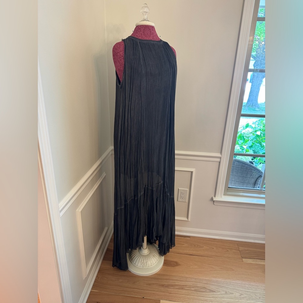 Free People Charcoal Textured Boho Maxi Dress